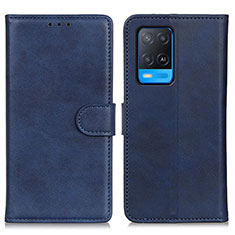 Coque Portefeuille Livre Cuir Etui Clapet A05D pour Oppo A54 4G Bleu