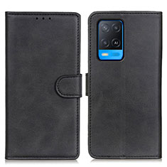 Coque Portefeuille Livre Cuir Etui Clapet A05D pour Oppo A54 4G Noir