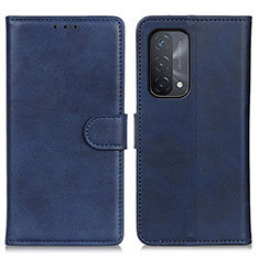 Coque Portefeuille Livre Cuir Etui Clapet A05D pour Oppo A54 5G Bleu