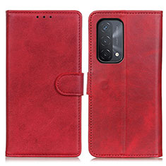 Coque Portefeuille Livre Cuir Etui Clapet A05D pour Oppo A54 5G Rouge