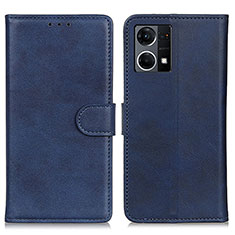 Coque Portefeuille Livre Cuir Etui Clapet A05D pour Oppo F21 Pro 4G Bleu