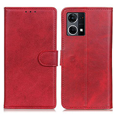 Coque Portefeuille Livre Cuir Etui Clapet A05D pour Oppo F21 Pro 4G Rouge