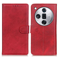 Coque Portefeuille Livre Cuir Etui Clapet A05D pour Oppo Find X7 5G Rouge