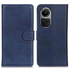 Coque Portefeuille Livre Cuir Etui Clapet A05D pour Oppo Reno10 5G Bleu