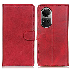 Coque Portefeuille Livre Cuir Etui Clapet A05D pour Oppo Reno10 5G Rouge