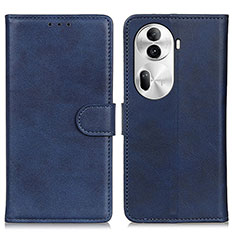 Coque Portefeuille Livre Cuir Etui Clapet A05D pour Oppo Reno11 Pro 5G Bleu