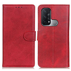 Coque Portefeuille Livre Cuir Etui Clapet A05D pour Oppo Reno5 A Rouge