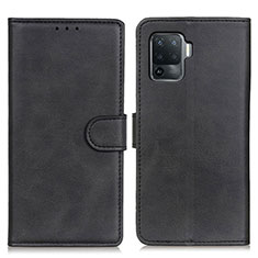 Coque Portefeuille Livre Cuir Etui Clapet A05D pour Oppo Reno5 F Noir