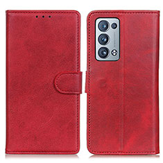 Coque Portefeuille Livre Cuir Etui Clapet A05D pour Oppo Reno6 Pro+ Plus 5G Rouge