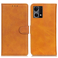 Coque Portefeuille Livre Cuir Etui Clapet A05D pour Oppo Reno7 4G Marron