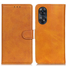 Coque Portefeuille Livre Cuir Etui Clapet A05D pour Oppo Reno8 T 4G Marron