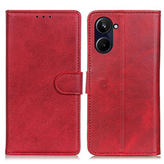 Coque Portefeuille Livre Cuir Etui Clapet A05D pour Realme 10 4G Rouge