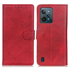 Coque Portefeuille Livre Cuir Etui Clapet A05D pour Realme C31 Rouge