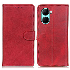 Coque Portefeuille Livre Cuir Etui Clapet A05D pour Realme C33 (2023) Rouge