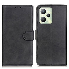 Coque Portefeuille Livre Cuir Etui Clapet A05D pour Realme C35 Noir