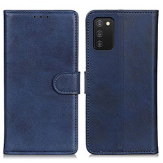 Coque Portefeuille Livre Cuir Etui Clapet A05D pour Samsung Galaxy A02s Bleu