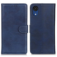 Coque Portefeuille Livre Cuir Etui Clapet A05D pour Samsung Galaxy A03 Core Bleu