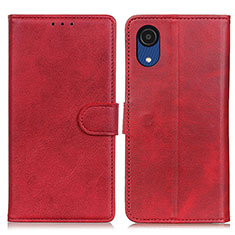 Coque Portefeuille Livre Cuir Etui Clapet A05D pour Samsung Galaxy A03 Core Rouge