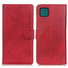 Coque Portefeuille Livre Cuir Etui Clapet A05D pour Samsung Galaxy F42 5G Rouge