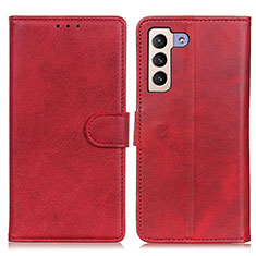 Coque Portefeuille Livre Cuir Etui Clapet A05D pour Samsung Galaxy S21 5G Rouge