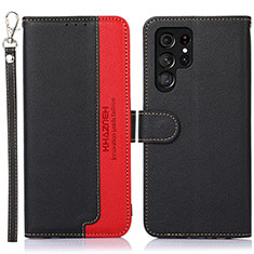 Coque Portefeuille Livre Cuir Etui Clapet A05D pour Samsung Galaxy S21 Ultra 5G Noir