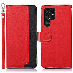 Coque Portefeuille Livre Cuir Etui Clapet A05D pour Samsung Galaxy S21 Ultra 5G Rouge