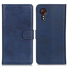 Coque Portefeuille Livre Cuir Etui Clapet A05D pour Samsung Galaxy XCover 5 SM-G525F Bleu