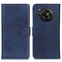 Coque Portefeuille Livre Cuir Etui Clapet A05D pour Sharp Aquos R7 Bleu