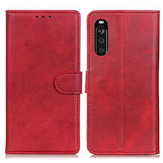 Coque Portefeuille Livre Cuir Etui Clapet A05D pour Sony Xperia 10 III SOG04 Rouge