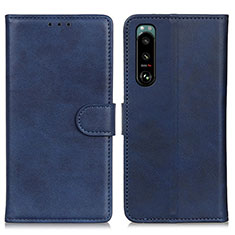 Coque Portefeuille Livre Cuir Etui Clapet A05D pour Sony Xperia 5 III SO-53B Bleu