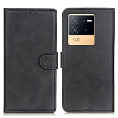 Coque Portefeuille Livre Cuir Etui Clapet A05D pour Vivo iQOO Neo6 5G Noir