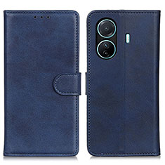 Coque Portefeuille Livre Cuir Etui Clapet A05D pour Vivo iQOO Z6 Pro 5G Bleu