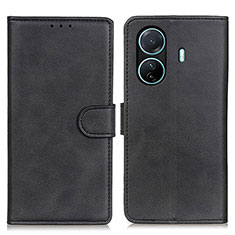 Coque Portefeuille Livre Cuir Etui Clapet A05D pour Vivo iQOO Z6 Pro 5G Noir