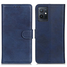 Coque Portefeuille Livre Cuir Etui Clapet A05D pour Vivo T1 5G India Bleu