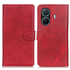 Coque Portefeuille Livre Cuir Etui Clapet A05D pour Vivo T1 5G Rouge