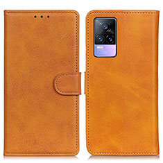 Coque Portefeuille Livre Cuir Etui Clapet A05D pour Vivo V21e 4G Marron