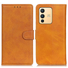 Coque Portefeuille Livre Cuir Etui Clapet A05D pour Vivo V23 5G Marron