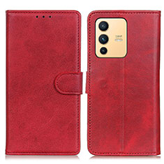 Coque Portefeuille Livre Cuir Etui Clapet A05D pour Vivo V23 5G Rouge