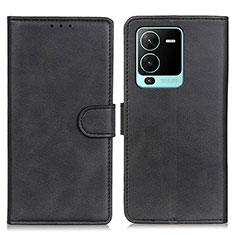 Coque Portefeuille Livre Cuir Etui Clapet A05D pour Vivo V25 Pro 5G Noir