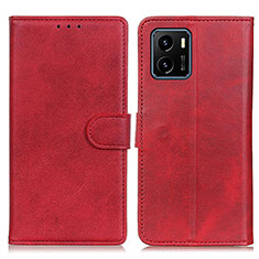 Coque Portefeuille Livre Cuir Etui Clapet A05D pour Vivo Y01A Rouge