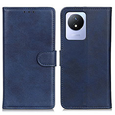 Coque Portefeuille Livre Cuir Etui Clapet A05D pour Vivo Y02 Bleu