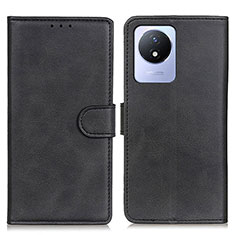 Coque Portefeuille Livre Cuir Etui Clapet A05D pour Vivo Y02 Noir