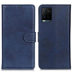 Coque Portefeuille Livre Cuir Etui Clapet A05D pour Vivo Y21 Bleu