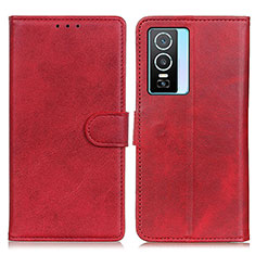 Coque Portefeuille Livre Cuir Etui Clapet A05D pour Vivo Y74s 5G Rouge