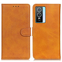 Coque Portefeuille Livre Cuir Etui Clapet A05D pour Vivo Y76s 5G Marron