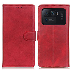 Coque Portefeuille Livre Cuir Etui Clapet A05D pour Xiaomi Mi 11 Ultra 5G Rouge