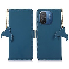 Coque Portefeuille Livre Cuir Etui Clapet A05D pour Xiaomi Redmi 12C 4G Bleu