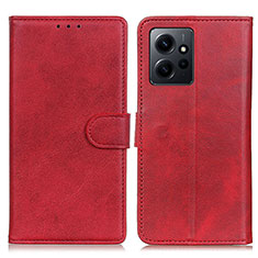 Coque Portefeuille Livre Cuir Etui Clapet A05D pour Xiaomi Redmi Note 12 4G Rouge