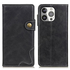 Coque Portefeuille Livre Cuir Etui Clapet A06 pour Apple iPhone 14 Pro Noir