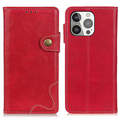 Coque Portefeuille Livre Cuir Etui Clapet A06 pour Apple iPhone 14 Pro Rouge